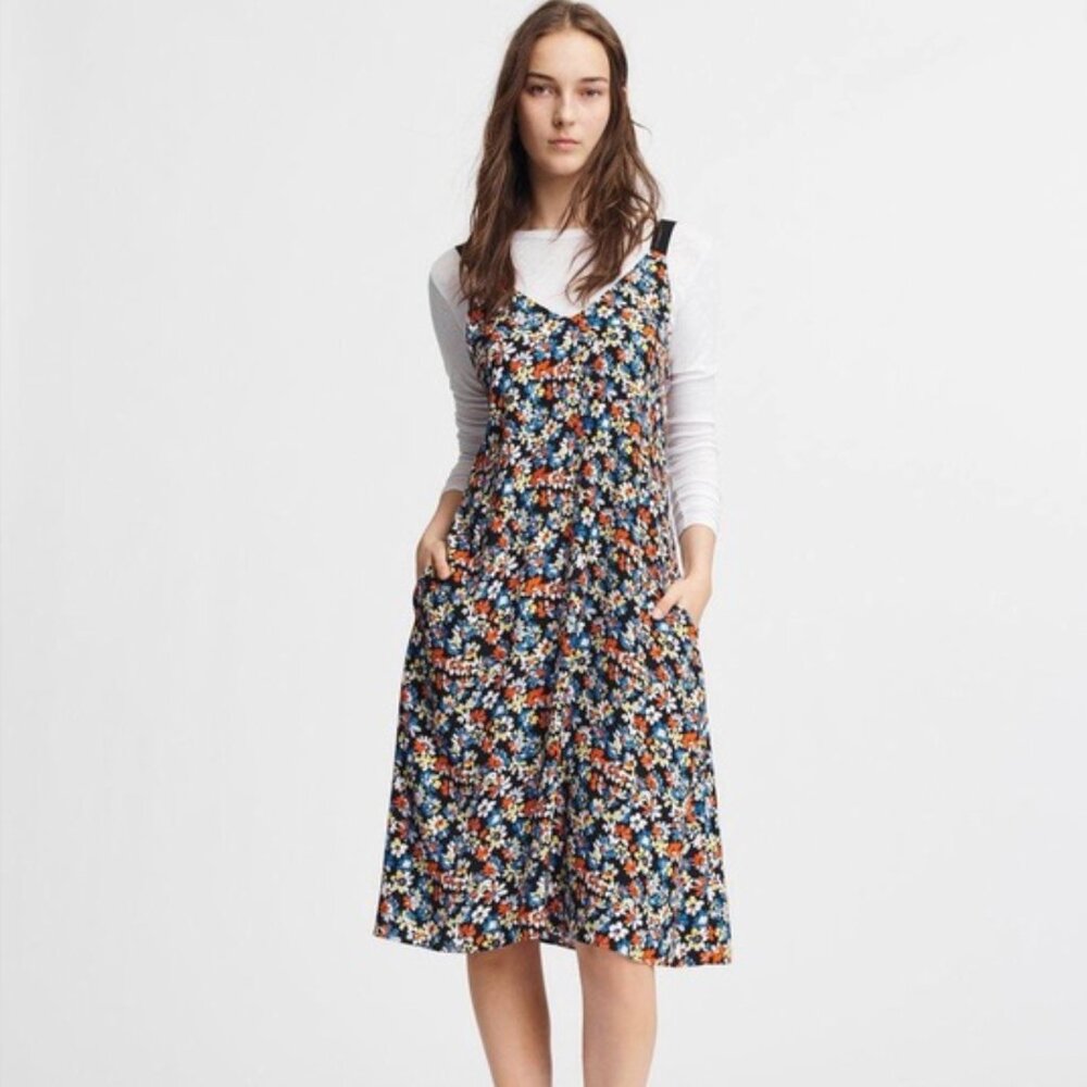 NEW - rag & bone Navy Floral Estell dress with POCKETS!
